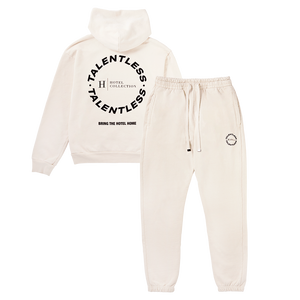 Mens Passport Stamps Hoodie + Sweatpants Bundle